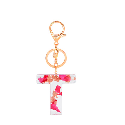 Petal Resin Keychain English Alphabet Pendant 78211053 218f 463a 9824 4696616f930f