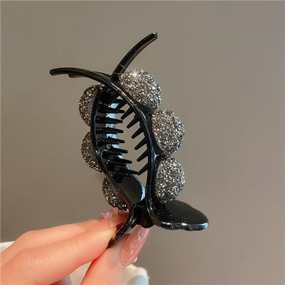 High-grade Light Luxury Butterfly Full Diamond Ponytail Bun Temperament Grip 783cb8b8 0594 4252 82d8 43428e71b9bc