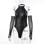 Nightclub Bar Hot Girl Patent Leather PU Uniform Zipper Jumpsuit 78437511 8c04 43e8 8d56 bf9eeb1fbb3a