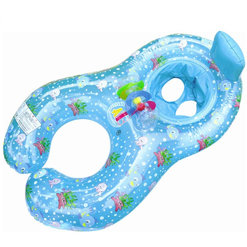 Parent-child Swim Ring Green Material Mother And Child Double Swimming Ring Multi-pattern Optional Children Swim Ring 7852203