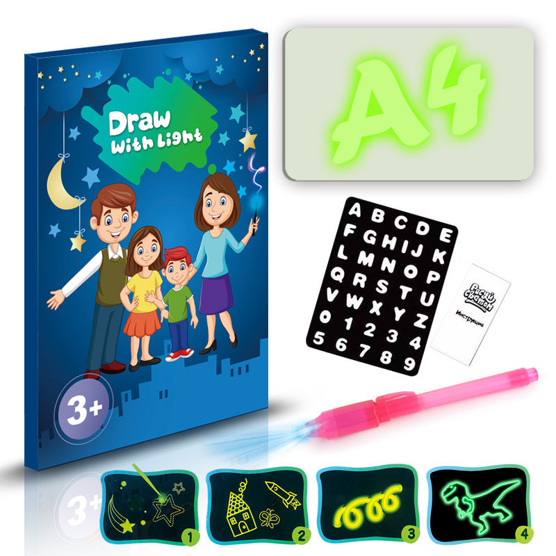 Educational Toy Drawing Pad 3D Magic 8 Light Effects Puzzle Board Sketchpad 785269303304