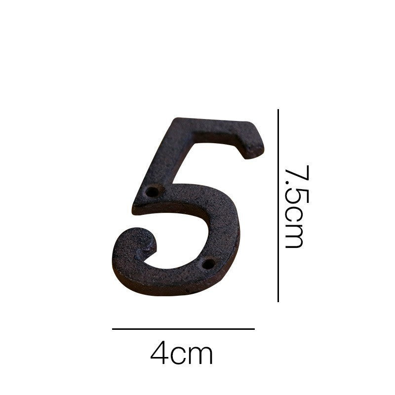 European-style Retro Cast Iron Three-dimensional Wrought Iron 26 English Letters Door Number 78795b32 9d00 4172 ae43 2c189cd4