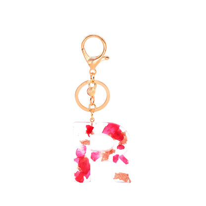 Petal Resin Keychain English Alphabet Pendant 787b2cc7 2989 4953 ac49 ff0e0843e614
