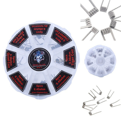 48pcs Pre Built Coils Rta Rda Flat Twisted Fused Clapton Qua - HD Wireless Product #4