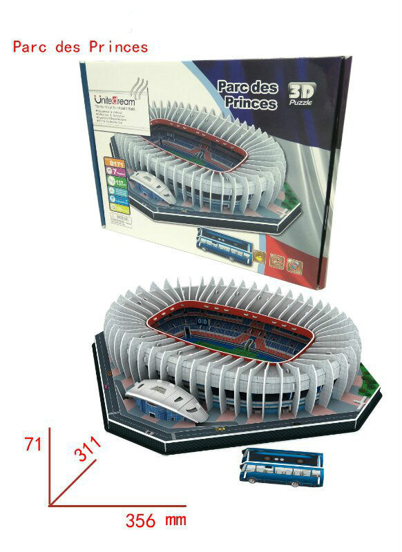 Classic Jigsaw DIY 3D Puzzle World Football Stadium European Soccer Playground Assembled Building Model Puzzle Toys For Child