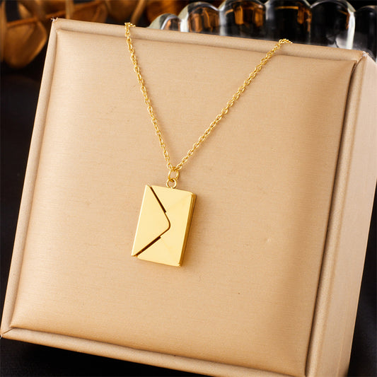 Simple Personality Envelope Pendant Necklace Fashion Retro 7889af3d 848d 4be5 b3ab b6e73bbe7d12