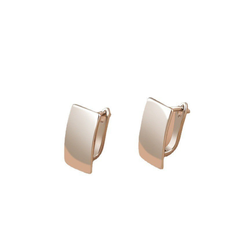 Fashion Simple 14K Gold Square Glossy Ear Clip 78cde721 ec2b 4083 88c2 d48a97497879