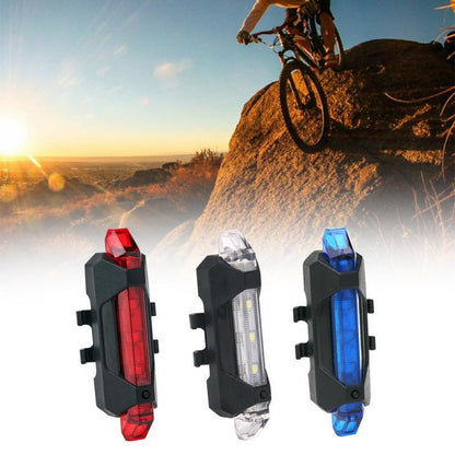Bike Bicycle Light USB LED Rechargeable Safety Set Mountain Cycle Front Back Headlight Lamp Flashlight Bike Accessories 78df3