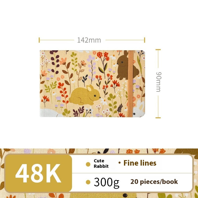 Feiluniao Watercolor Notebook Fabric Handmade Mini Portable Portable Character Sketch Hand Painted Graffiti Drawing Book - 图片 10