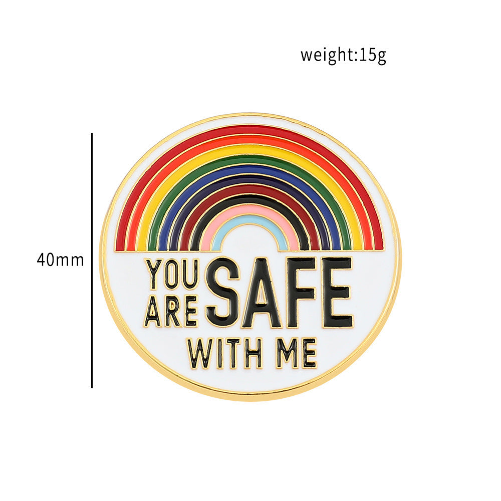 Rainbow Brooch High-grade Round Brand Paint Letters 78e80da0 0f31 4cfe 88a3 656c74726829