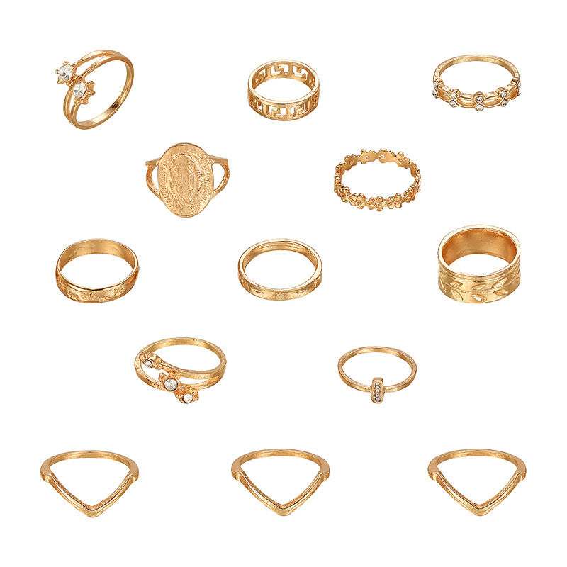 15-piece Set Of Joint Rings With Personality Geometry - HD Wireless Product #5
