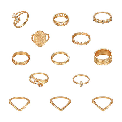 15-piece Set Of Joint Rings With Personality Geometry - HD Wireless Product #5