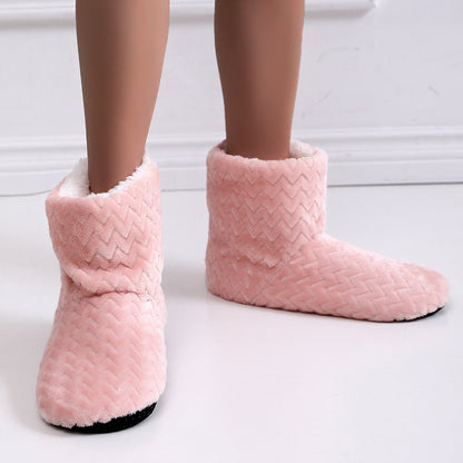Flat Heel Deep Mouth Thick Bottom Red Slippers Boots 78ee0557 7681 4844 bde1 8016180498a3