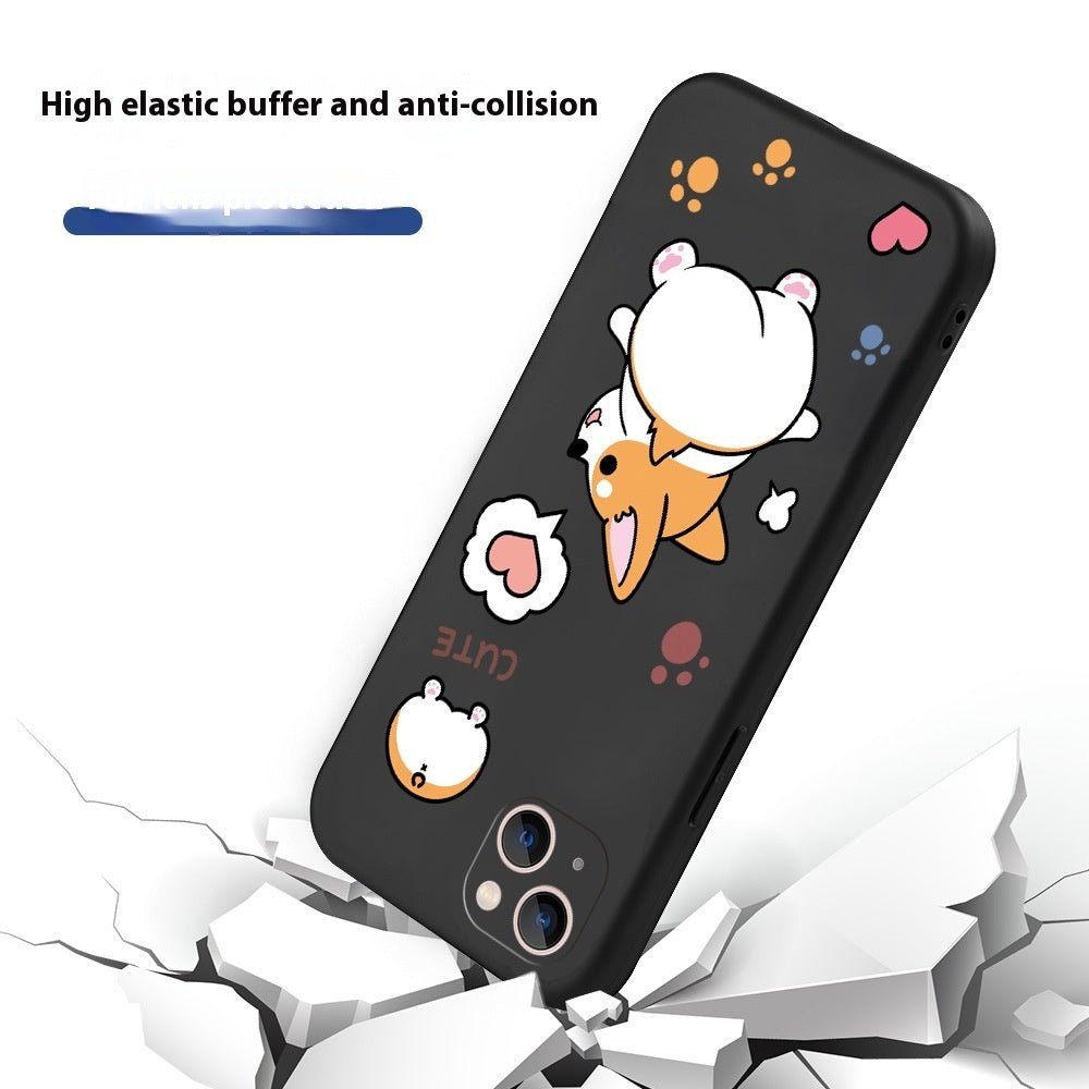 Corgi Cartoon Silicone Soft Cover Phone Case - 图片 4
