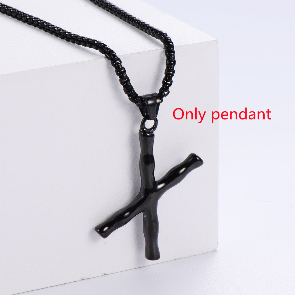 Three-dimensional 26 English Letter Pendant Necklace Fashion Jewelry Titanium Steel Couple Ornament 79053cb3 d7a4 4ffd b90c d