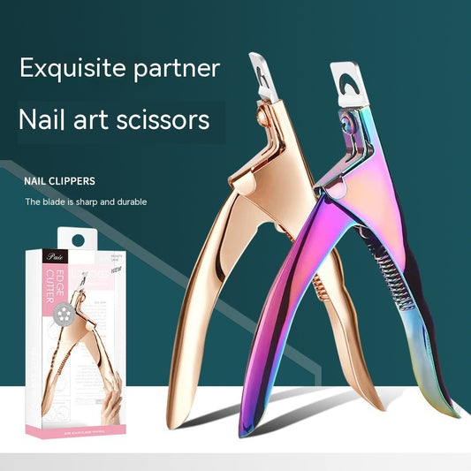 Flat Mouth U-shaped Scissors Nail Tip Pliers Extension Nail Trimming Tool 791d6184 ceb7 4e4c b14f a3aab26ade58