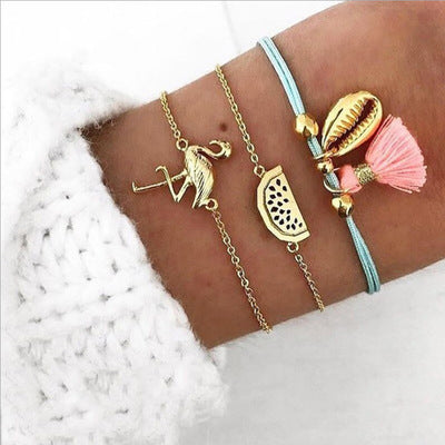 female multi-layer rope chain bracelet jewelry 792981285057