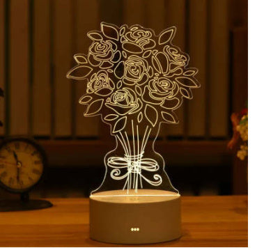 3D Lamp Acrylic USB LED Night Lights Neon Sign Lamp Xmas Home Decorations For Room Decor Valentines Day Gifts - HD Wireless Product #11