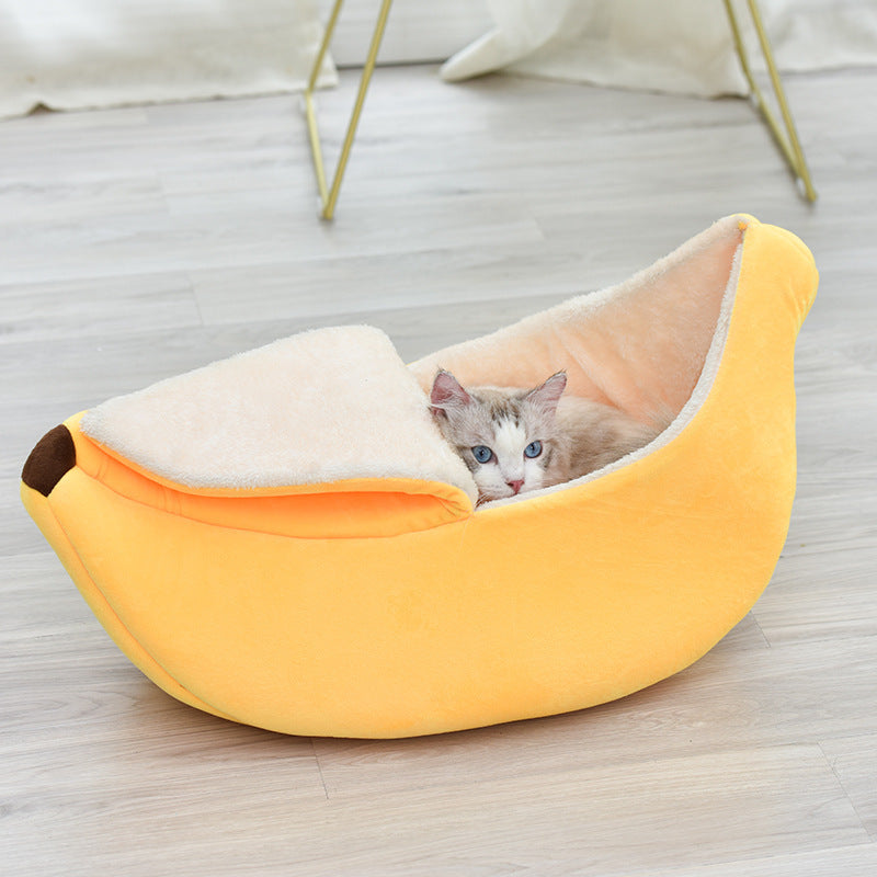Removable And Washable Round Long Hair Cat's Nest Four Seasons Universal Banana Dog's Nest 79329b94 d299 4292 8f24 f1d439f2ef
