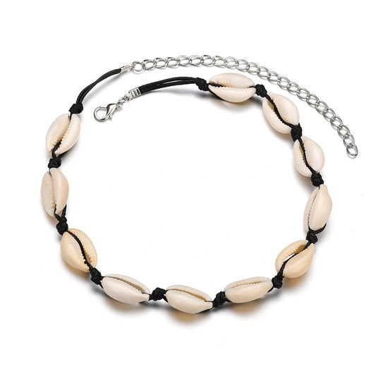 Handmade shell short clavicle necklace 793506193235