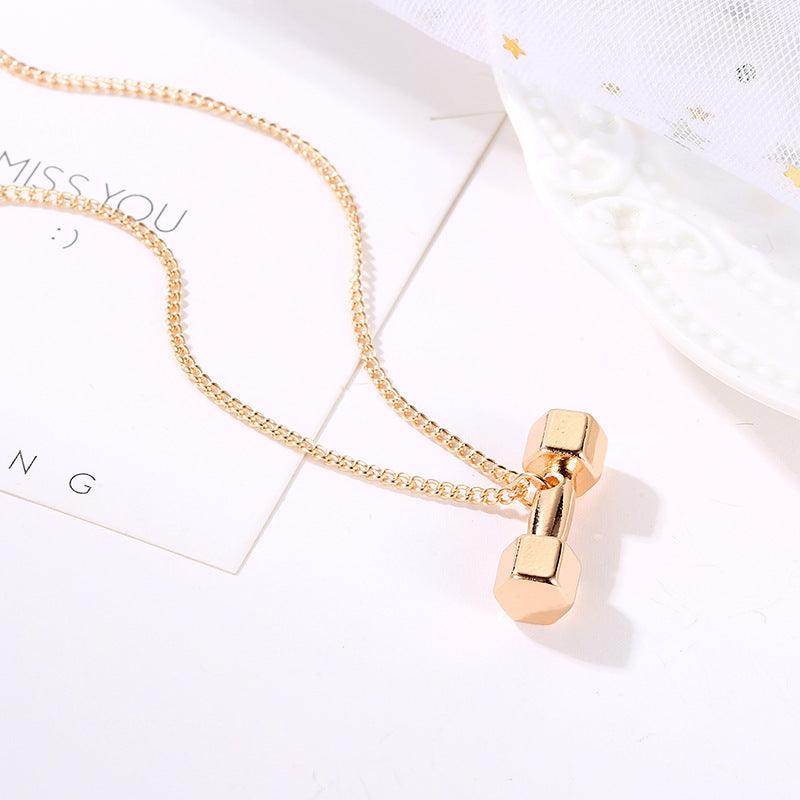 Fashion Fitness Dumbbell Personality Necklace 79390a0d 3ffe 440c 9062 18d863a8fb26