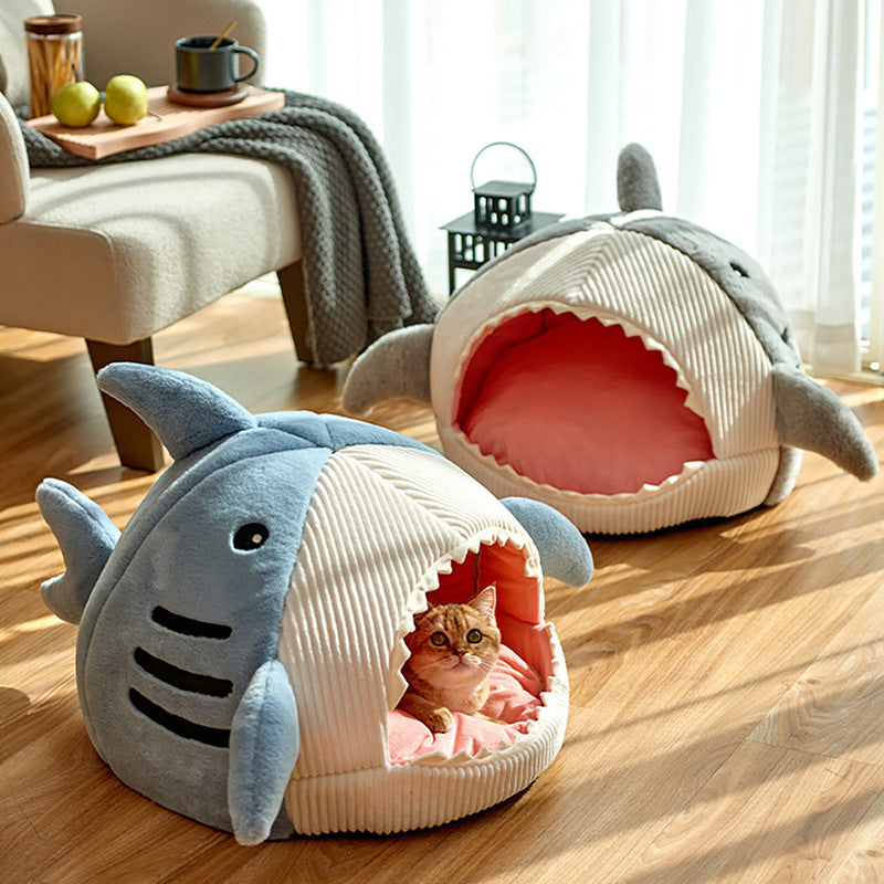 Shark Cat Kennel Dog Kennel Warm Yurt Semi-closed Four Seasons Universal 7943c518 e30e 43a5 8357 c88e8d302899