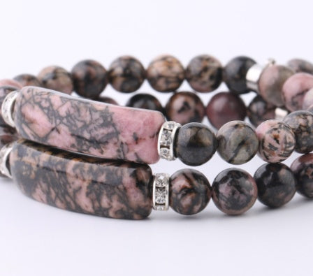 Red stone bracelet love pendant 7948203815577