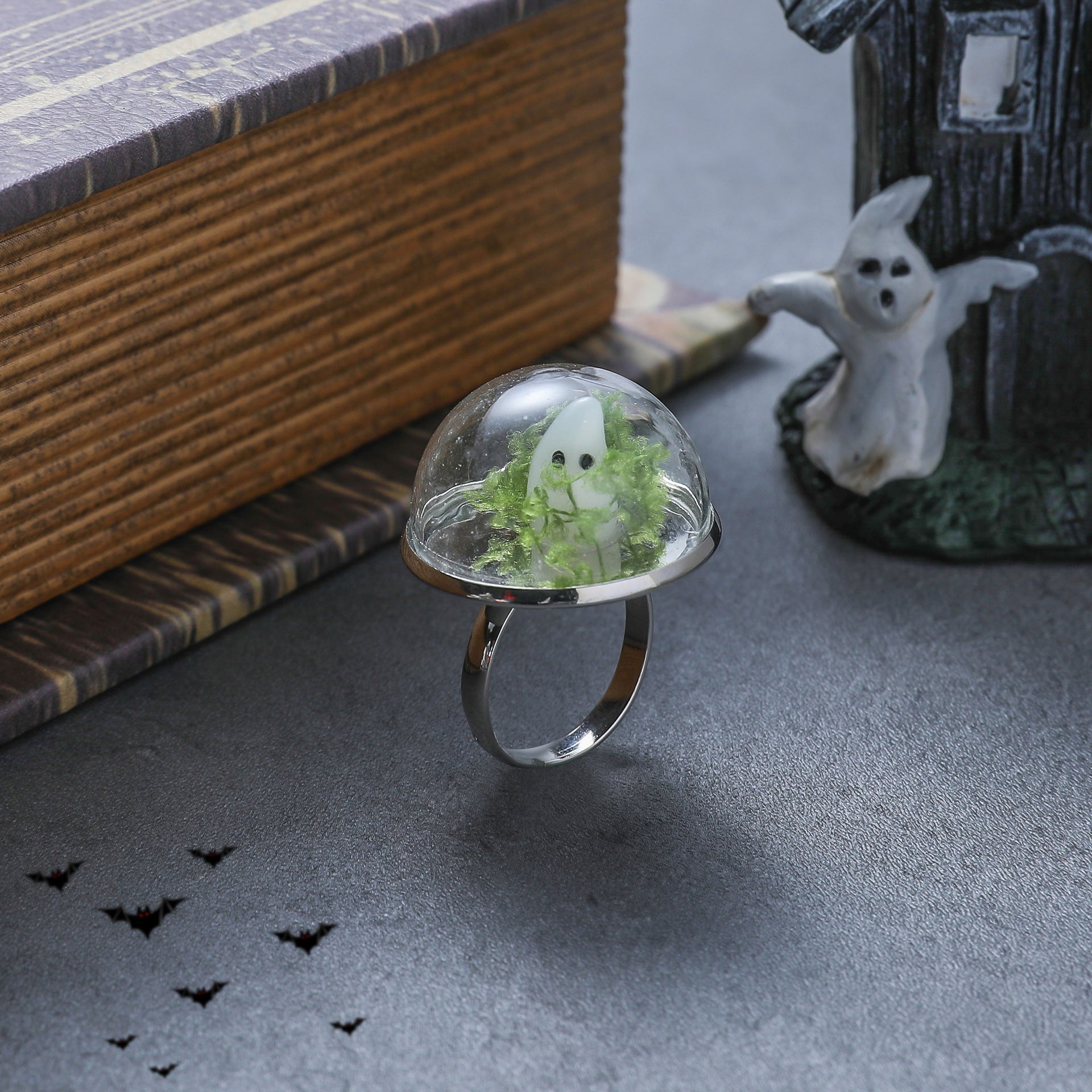 Halloween Style Luminous Ghost Drift Bottle Necklace Earrings 794cdcfe 81f1 4e5e 80c4 a850c3692123