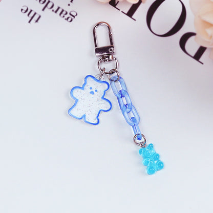 Acrylic Bear Headphone Accessories Keychain Girl Heart 7953e2f2 78df 4d33 bc5a ee67b2ed024c