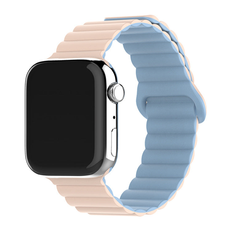 Two-color Silicone Magnetic Back Ring Buckle Watch Band 7963af5f 919a 479a b1f6 6862bb1788e5