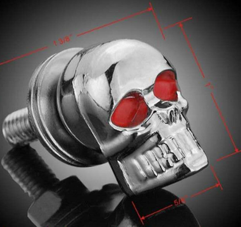 Motorcycle modification parts modified retro classic skull decorative screw plate 7971284811205