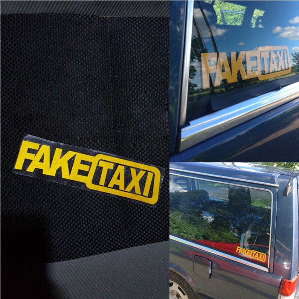 Fake taxi drift sign funny car sticker 797513102176