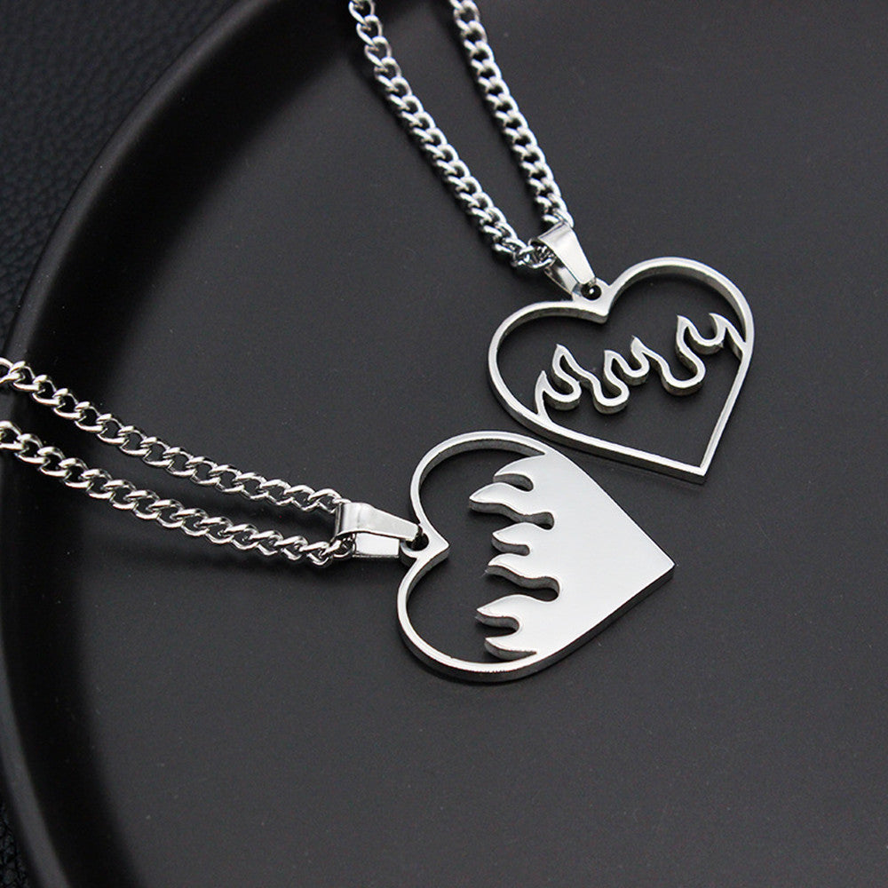 Love Flame Couple Necklace Jewelry Stainless Steel 7979cac1 ee5a 4a3f 999d 83f592024214