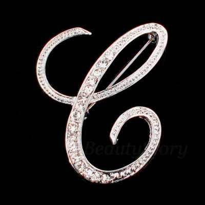 English letter brooch with diamonds 79867421284
