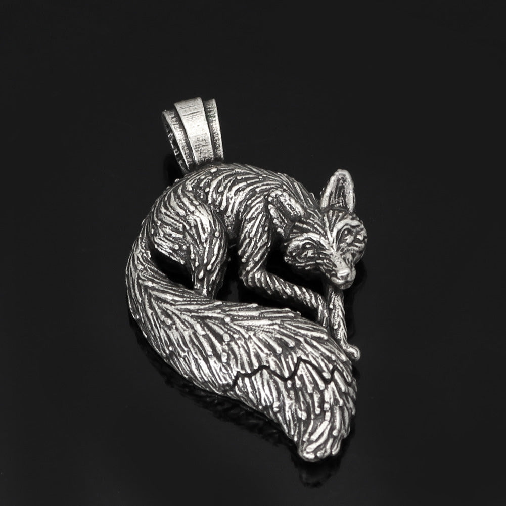 Personalized Animal Men's Fox Pendant Necklace 798831af a5e9 45b2 a956 57b054298977