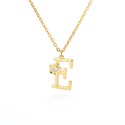Rose English Alphabet Pendant Necklace 7999c9ab 6698 418d 9d57 72615320cf93