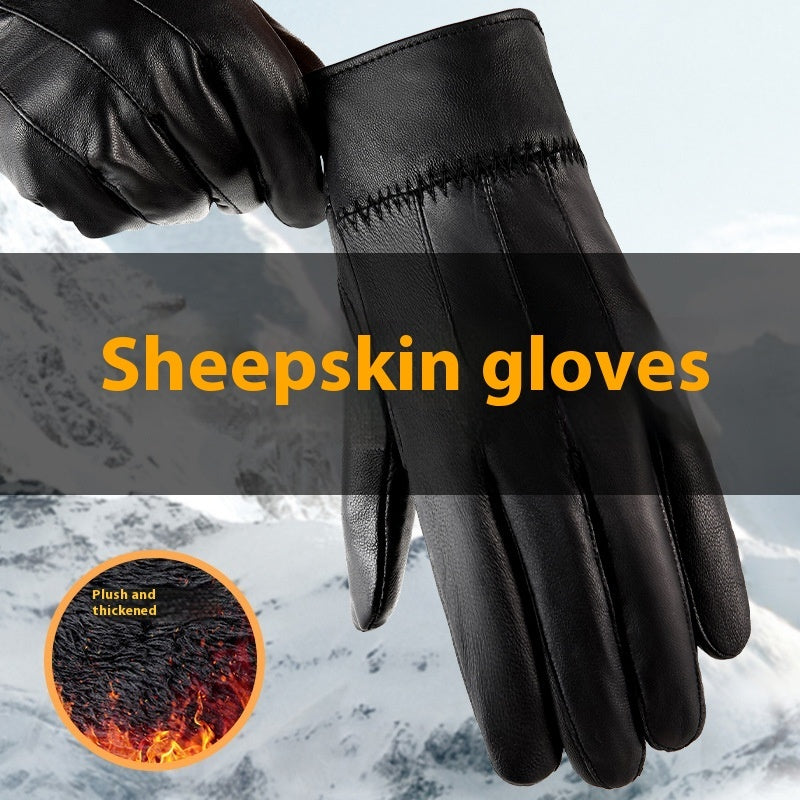 Genuine Leather Gloves For Men Women Fleece Lined Padded Warm Keeping Sheepskin Gloves 79bcb06c a959 4610 b2f0 075fd2c47ce4