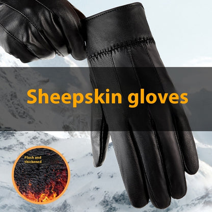Genuine Leather Gloves For Men Women Fleece Lined Padded Warm Keeping Sheepskin Gloves 79bcb06c a959 4610 b2f0 075fd2c47ce4