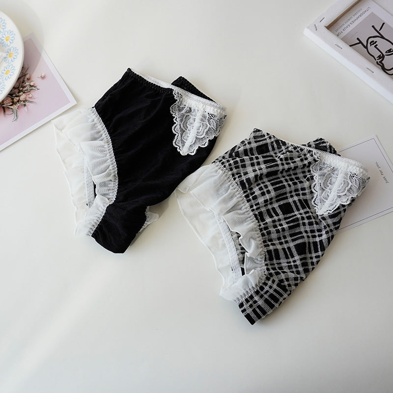High Waist Hip Retro Lace Black And White Briefs 79c0fc3d 1619 44a9 86d1 839963d6f6fd