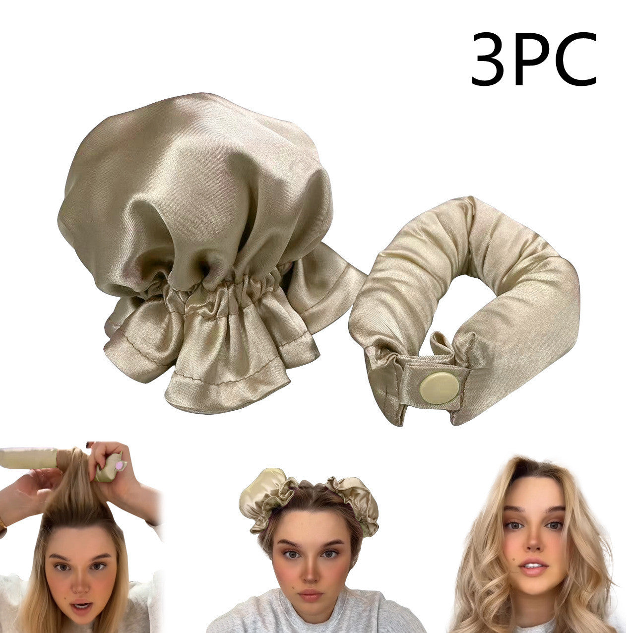 New Heatless Curl Stick With Cloth Cover Cute Ball Head Hair Curler Headband Hair Rollers Wave Form Curling Rod Hair Style To