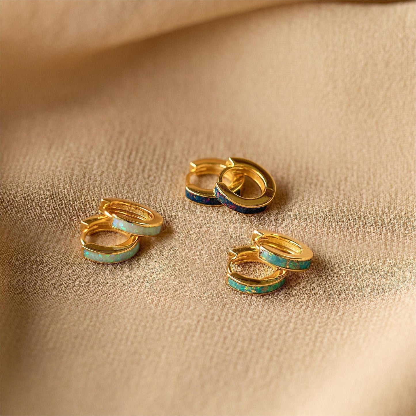 New Simple And Compact Opal Patch Round O-shaped Earrings 79cfe68c 4e7b 4c1a b529 f8ce0f1233b3