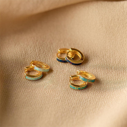 New Simple And Compact Opal Patch Round O-shaped Earrings 79cfe68c 4e7b 4c1a b529 f8ce0f1233b3