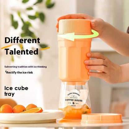 Twisting Ice Cup Rotating Release Ice Cube Trays Rotation With Cover Ice Block Mold For Freezer Home Refrigerator Storage 79d