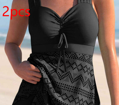 Korean Version Of Solid Color Lace One-piece Swimsuit 79e0affa dbbf 4ac5 a090 f7eed124832b