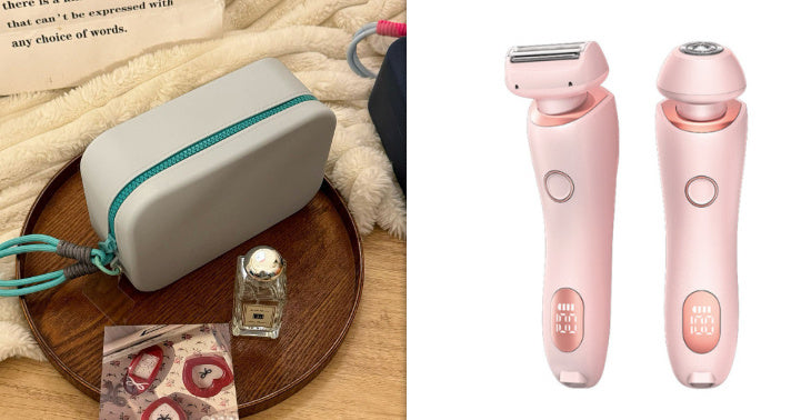 2 In 1 Hair Removal Epilator USB Rechargeable Trimmer Women Body Razor Face Leg Armpit Bikini Hand Pubic Shaver Hair Remover - HD Wireless Product #18