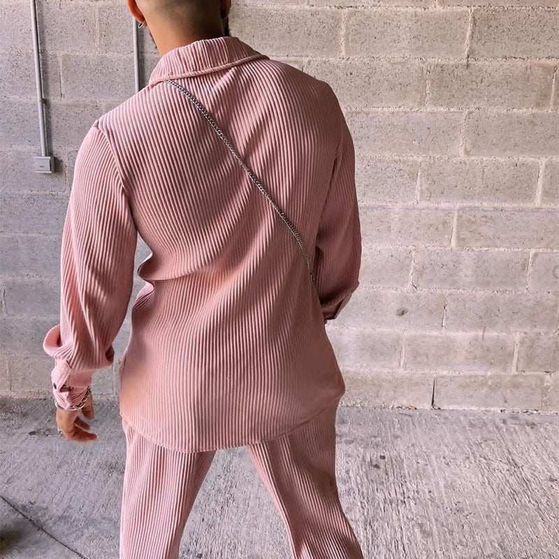 Leisure Corduroy Suit Striped Loose 79fef551 ebe1 47c9 b005 c0a46f6f43ed