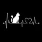 Pet Cat Heartbeat Lifeline Vinyl Sticker 7a0b02b2 99e4 468a b177 80150921de14