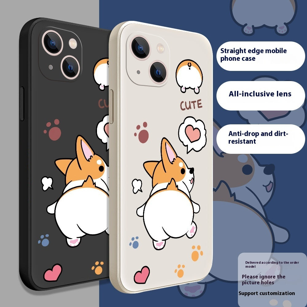 Corgi Cartoon Silicone Soft Cover Phone Case - 图片 2