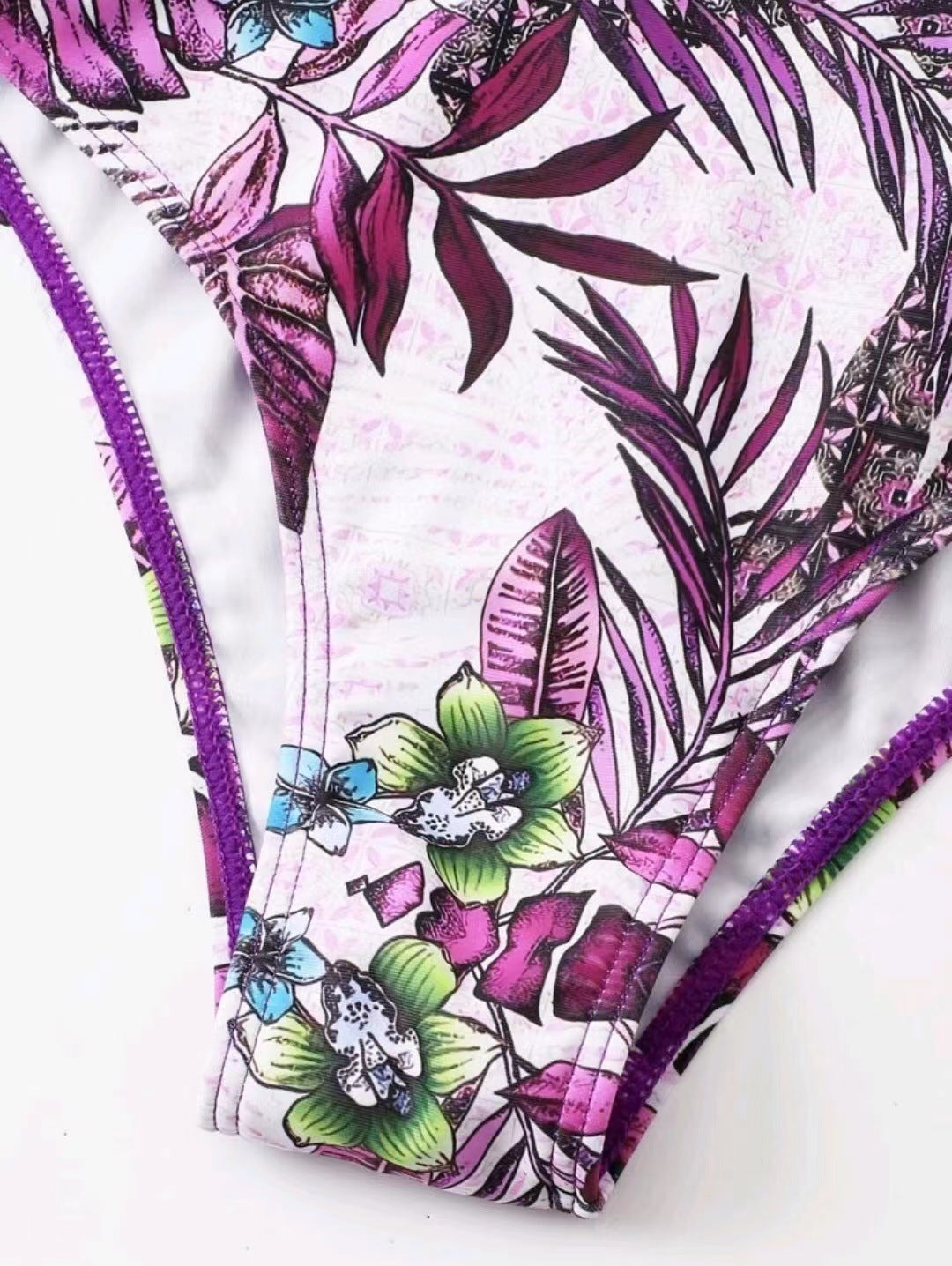Multicolor Drawstring Backless Push Up Sexy Two-piece Underwire Hard Bag Bikini Women
