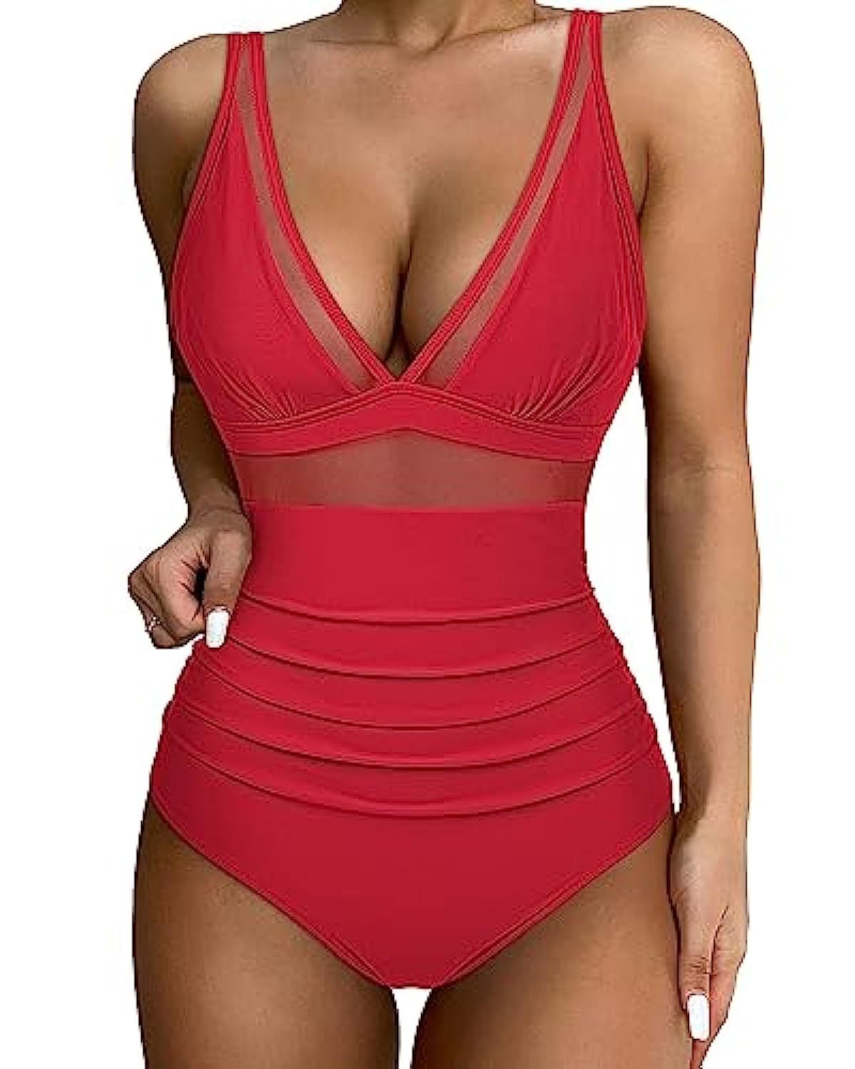 Women's High Waist One-piece Swimsuit 7a3941d9 8a41 4c7d abfe 8e526202696c